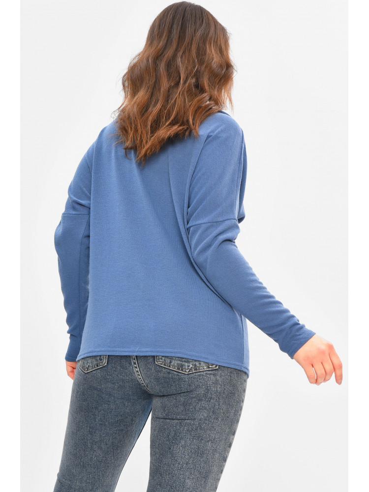 Кофта жіноча однотонна синього кольору 208126C