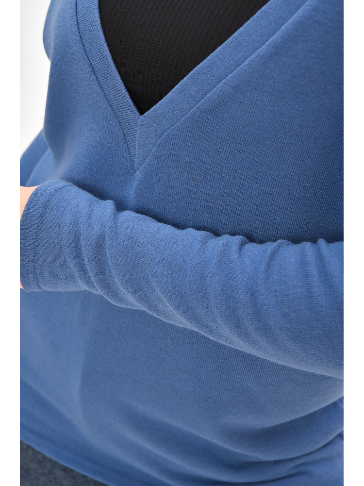 Кофта жіноча однотонна синього кольору 208126C