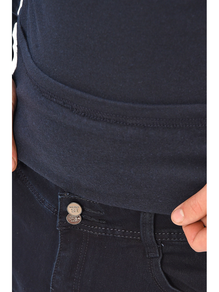 Гольф мужской однотонный на флисе тёмно-синего цвета 208133C