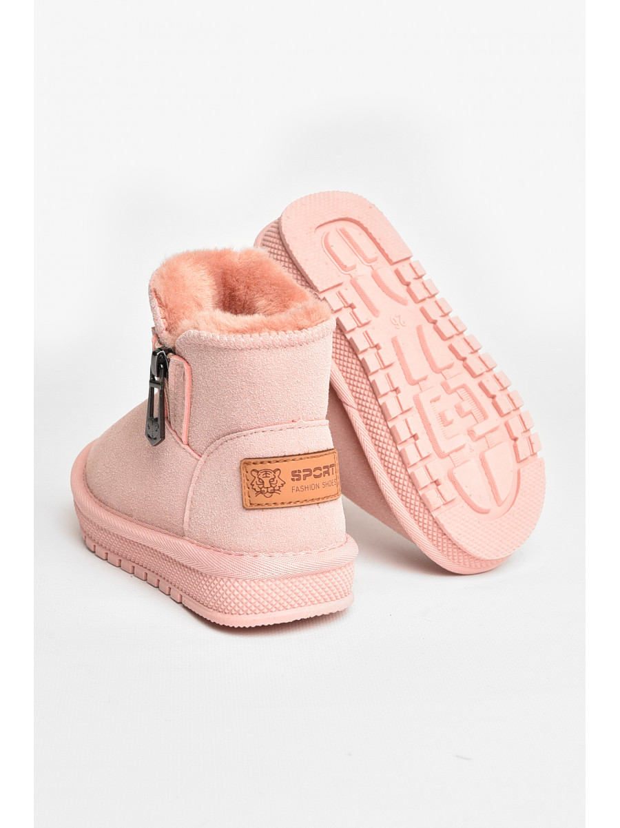 Уггі дитячі штучна замша рожевого кольору В-312 208134C