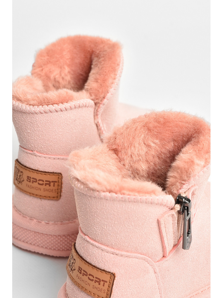 Уггі дитячі штучна замша рожевого кольору В-312 208134C