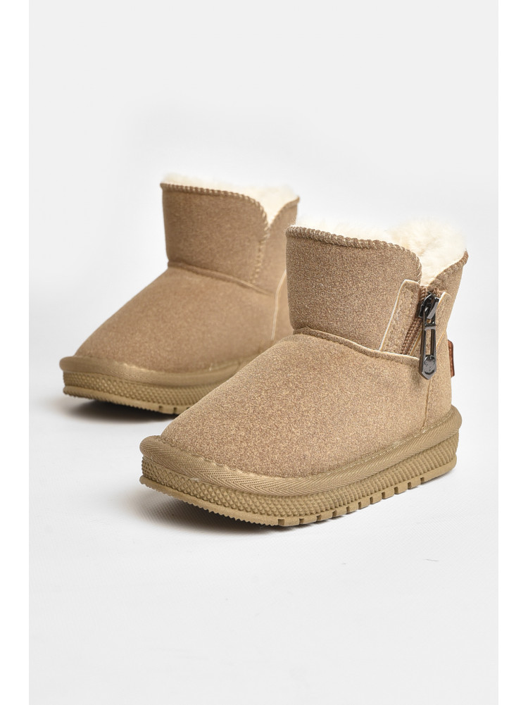 Уггі дитячі штучна замша бежевого кольору В-312 208136C