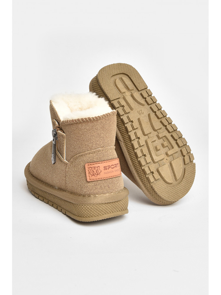 Уггі дитячі штучна замша бежевого кольору В-312 208136C