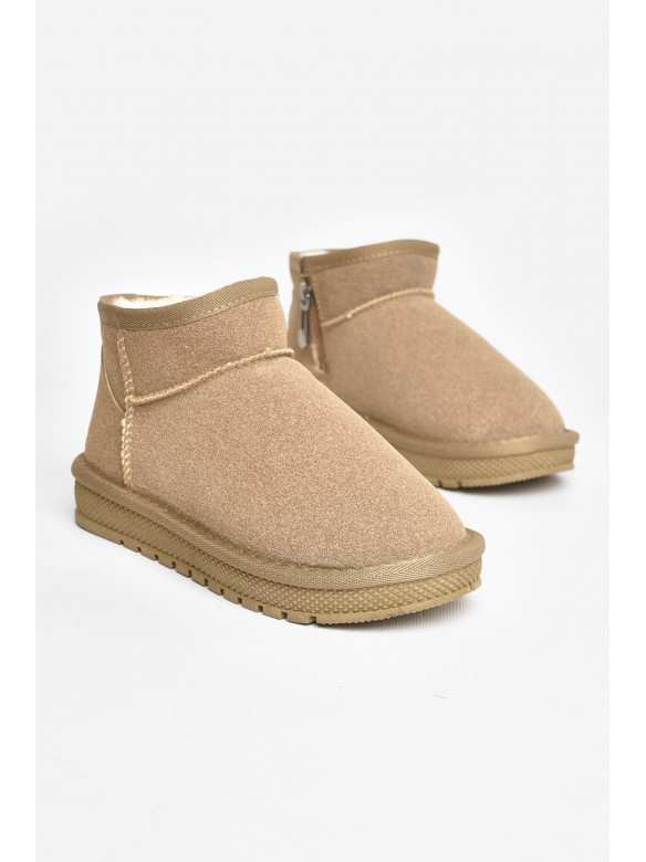 Уггі дитячі штучна замша бежевого кольору А-311 208138C