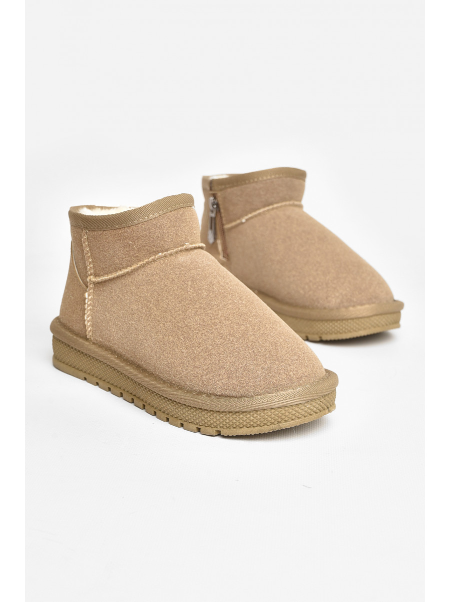 Уггі дитячі штучна замша бежевого кольору А-311 208138C