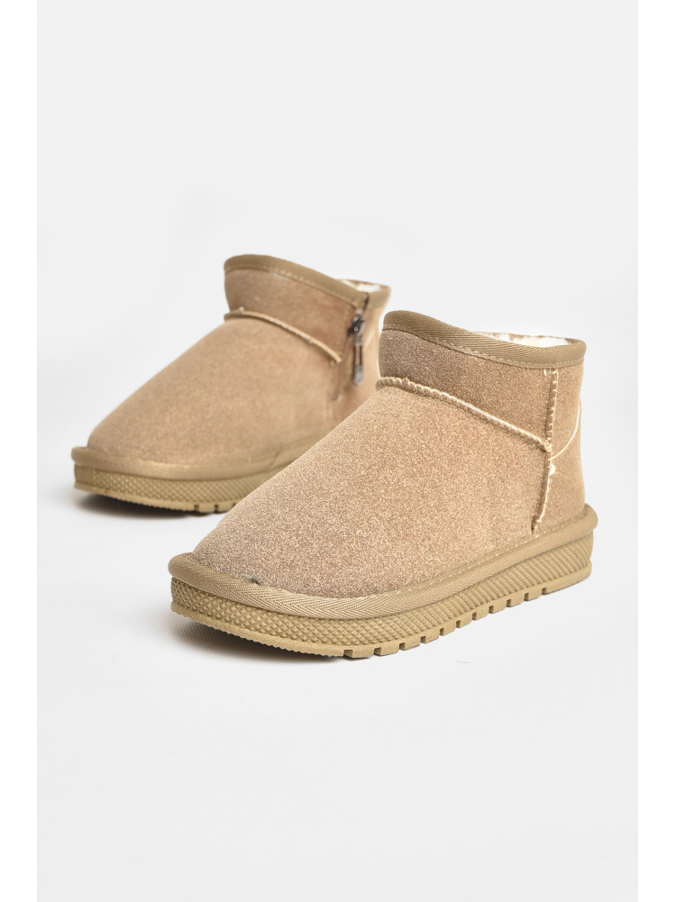 Уггі дитячі штучна замша бежевого кольору А-311 208138C