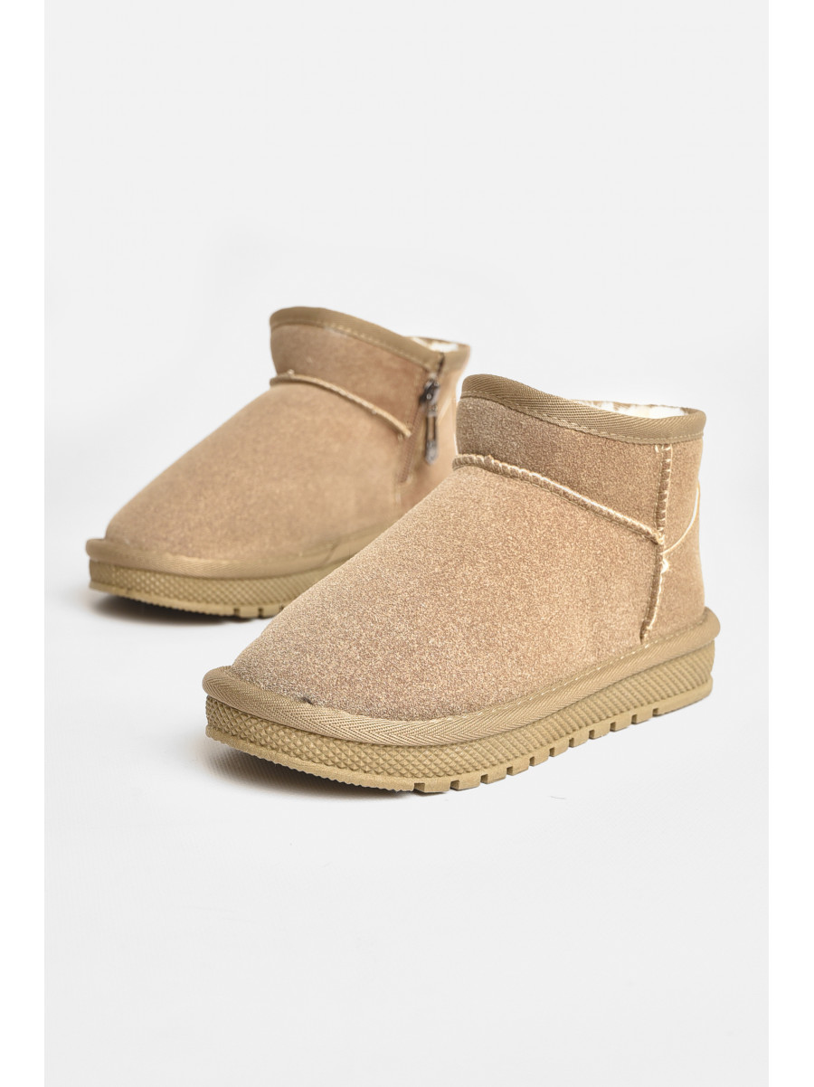 Уггі дитячі штучна замша бежевого кольору А-311 208138C