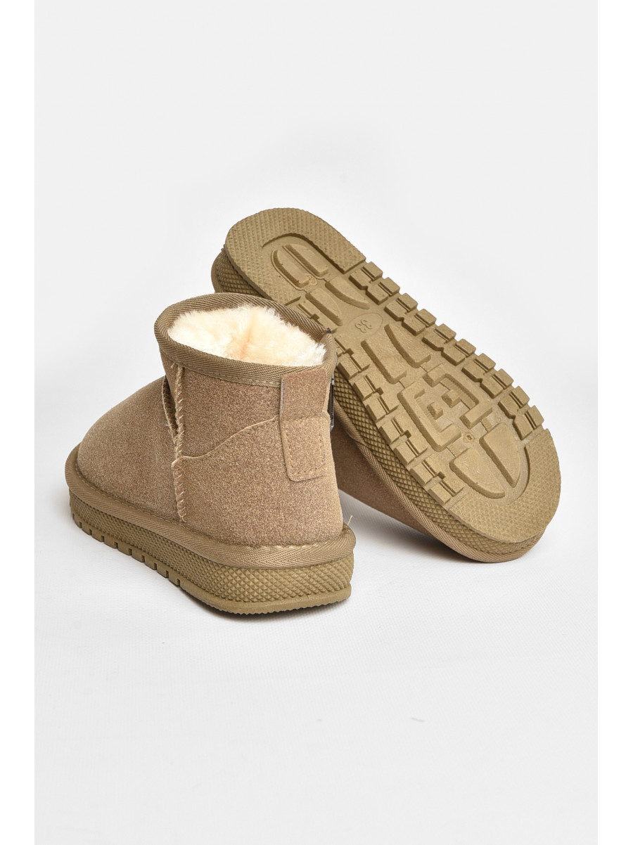 Уггі дитячі штучна замша бежевого кольору А-311 208138C