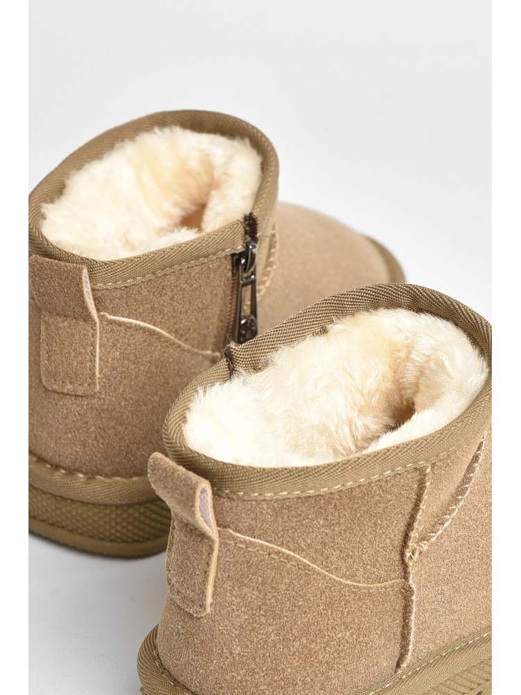 Уггі дитячі штучна замша бежевого кольору А-311 208138C