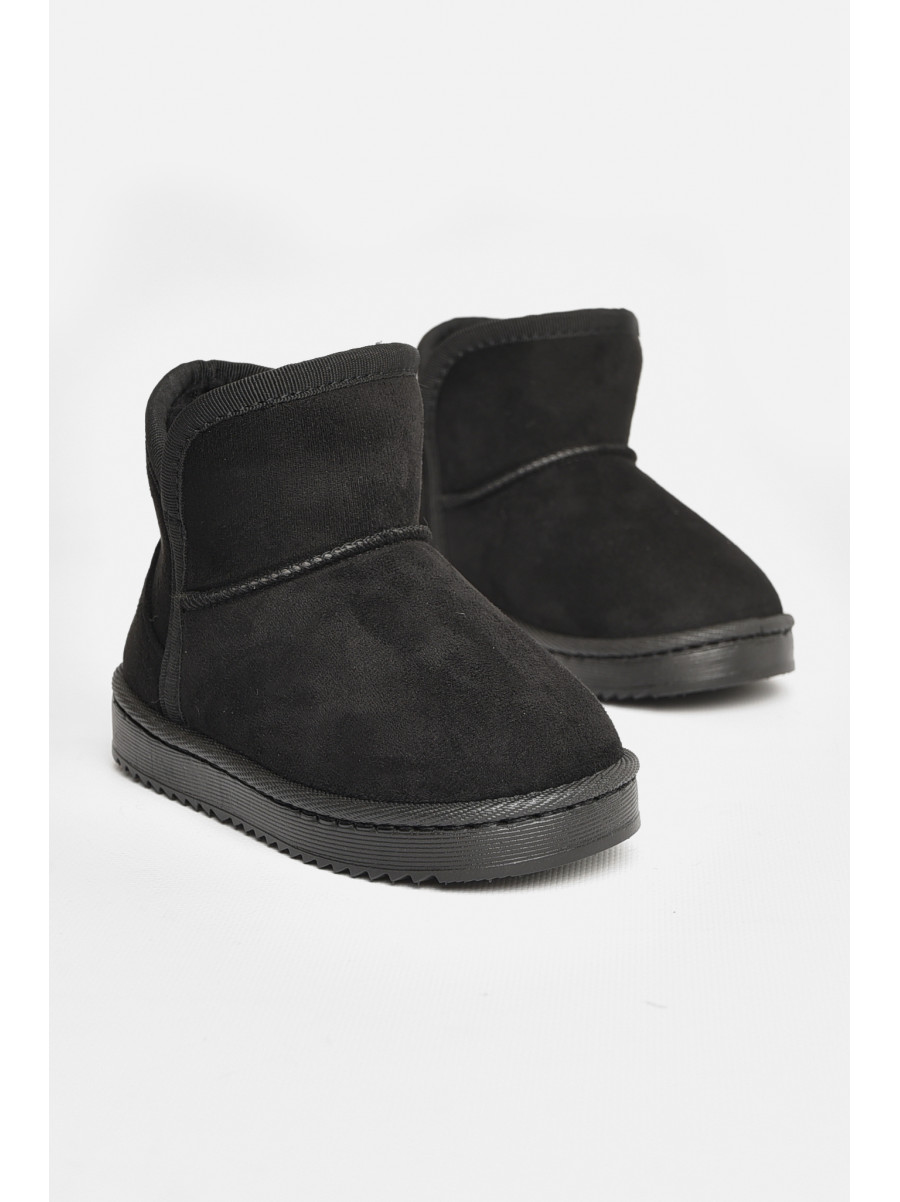 Уггі дитячі для дівчинки штучна замша чорного кольору А-301 208139C