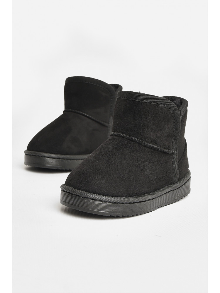 Уггі дитячі для дівчинки штучна замша чорного кольору А-301 208139C