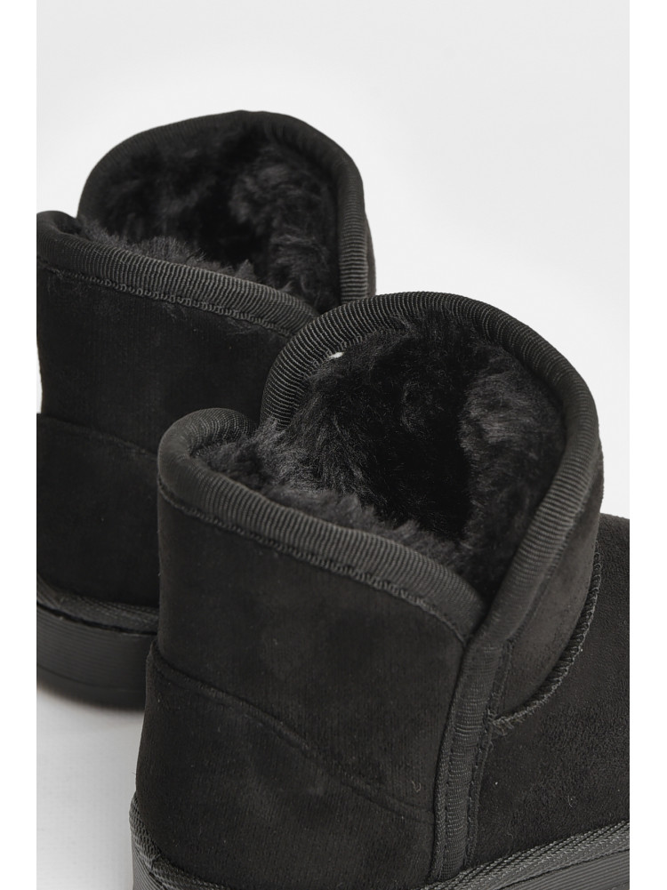 Уггі дитячі для дівчинки штучна замша чорного кольору А-301 208139C