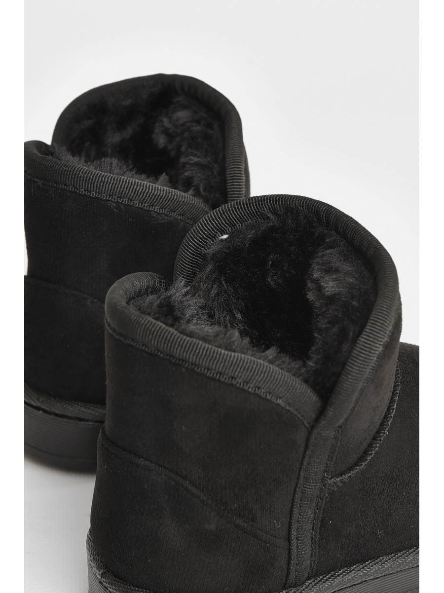 Уггі дитячі для дівчинки штучна замша чорного кольору А-301 208139C