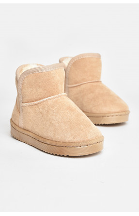 Уггі дитячі для дівчинки штучна замша бежевого кольору А-301 208140C Уггі дитячі для дівчинки штучна замша бежевого кольору А-301 208140C