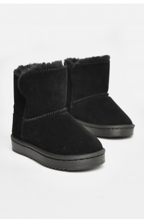 Уггі дитячі для дівчинки штучна замша чорного кольору А-303 208141C Уггі дитячі для дівчинки штучна замша чорного кольору А-303 208141C