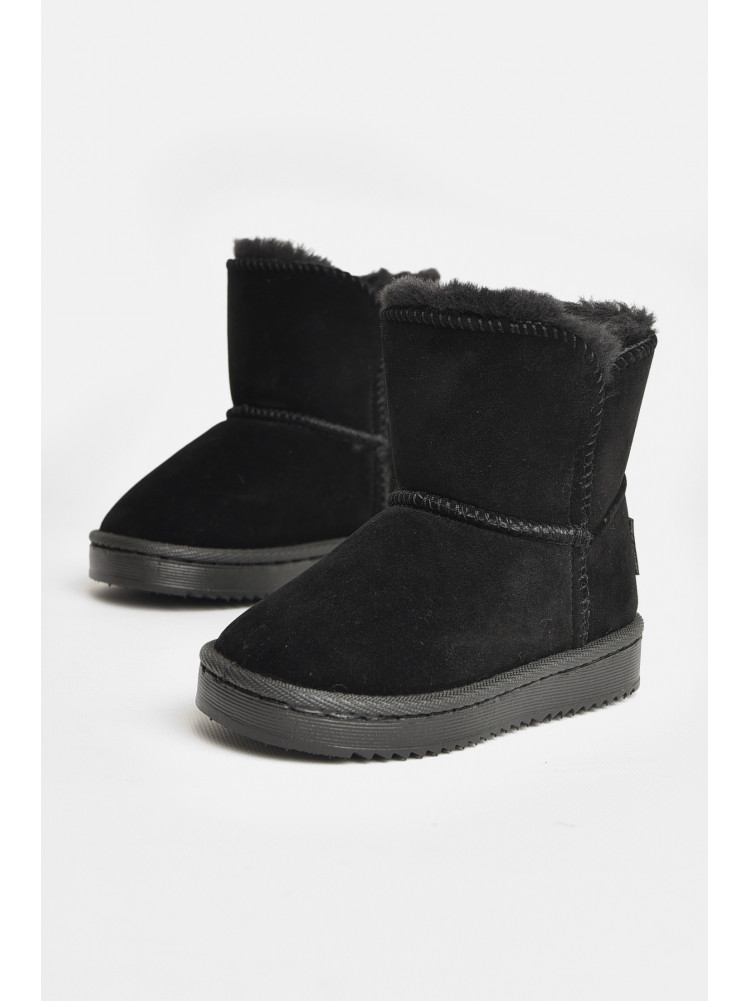 Уггі дитячі для дівчинки штучна замша чорного кольору А-303 208141C