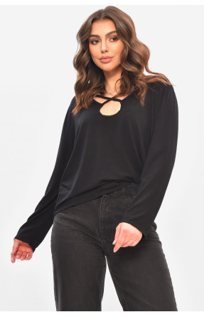 Кофта жіноча однотонна чорного кольору 8415 208150C Кофта жіноча однотонна чорного кольору 8415 208150C