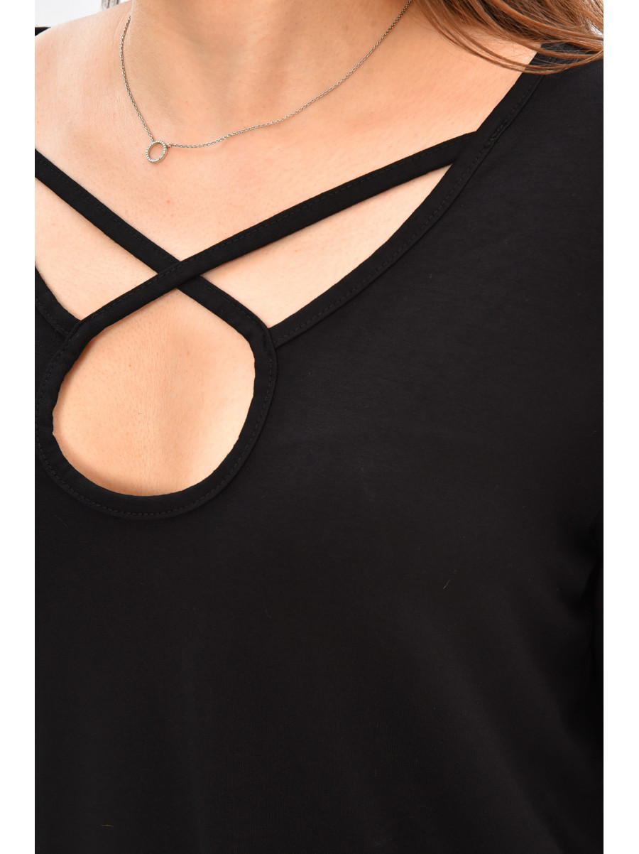 Кофта жіноча однотонна чорного кольору 8415 208150C