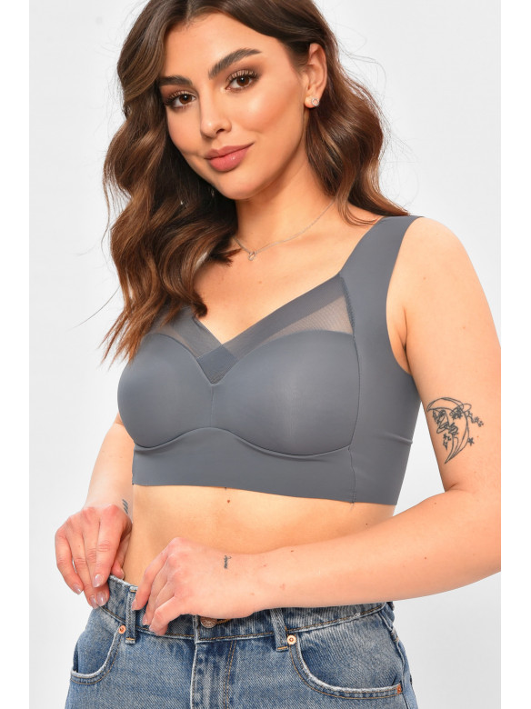 Топ жіночий сірого кольору  чашка С 006 208152C
