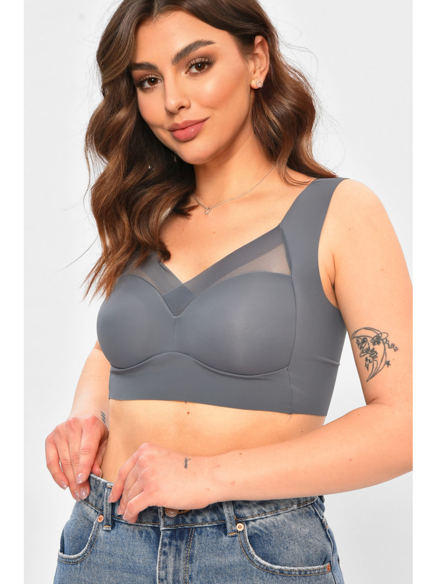 Топ жіночий сірого кольору  чашка С 006 208152C