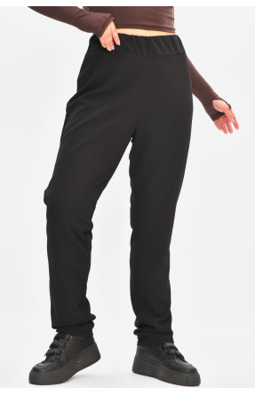 Штани жіночі однотонні чорного кольору 8042 208154C Штани жіночі однотонні чорного кольору 8042 208154C