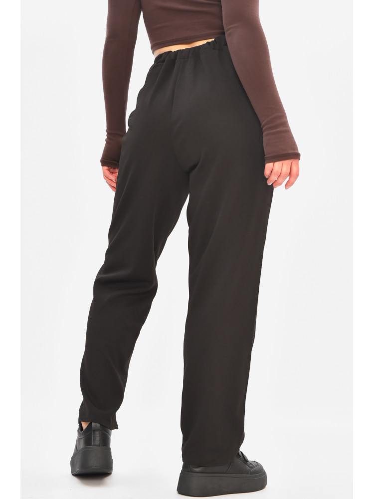 Штани жіночі однотонні напівбатальні чорного кольору 8353 208157C