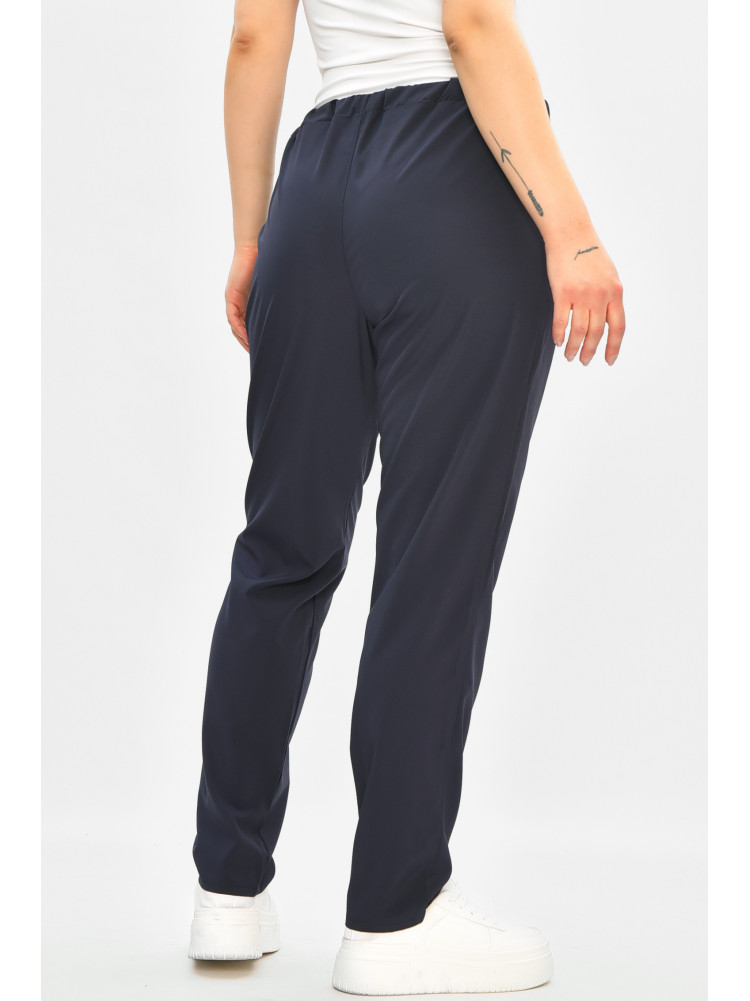 Брюки жіночі однотонні темно-синього кольору 8144 208158C