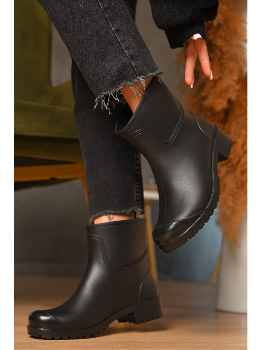 Сапоги резиновые низкие женские черного цвета БЖ-6 208159C