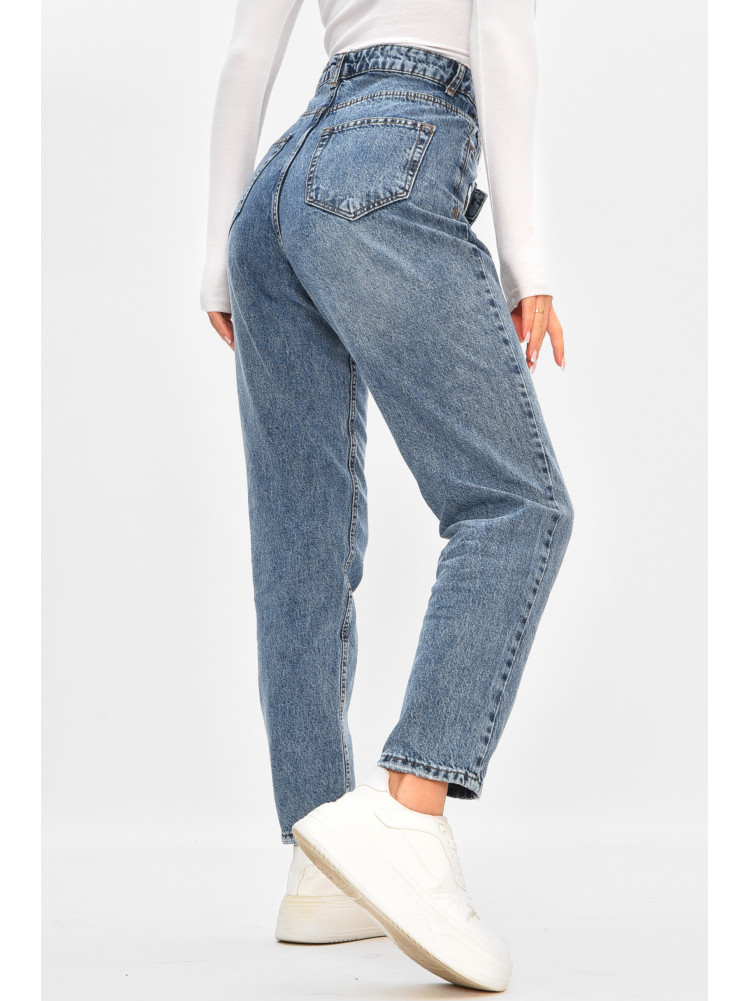 Джинсы женские однотонные синего цвета 19-152 208161C