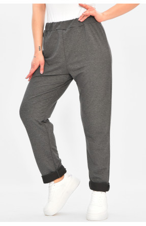 Спортивні штани жіночі однотонні сірого кольору 208162C Спортивні штани жіночі однотонні сірого кольору 208162C