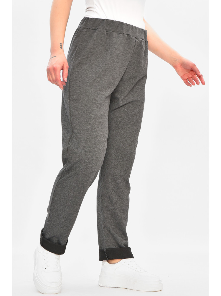 Спортивні штани жіночі однотонні сірого кольору 208162C