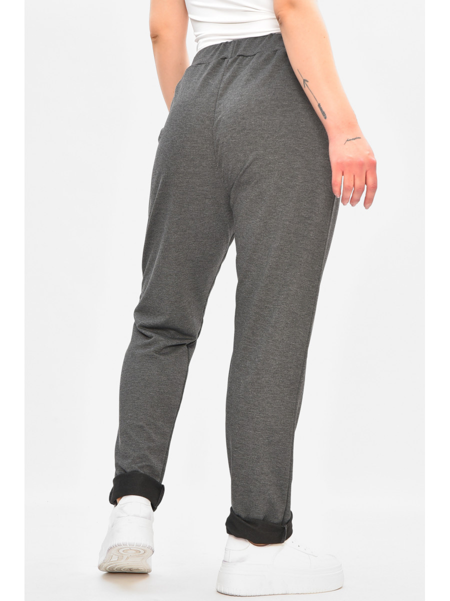 Спортивні штани жіночі однотонні сірого кольору 208162C