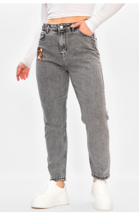 Джинсы женские однотонные серого цвета 334 208166C Джинсы женские однотонные серого цвета 334 208166C