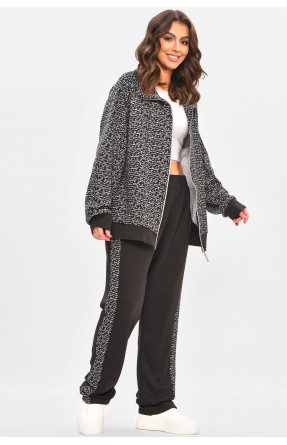 Костюм жіночий чорного кольору з принтом 208167C Костюм жіночий чорного кольору з принтом 208167C