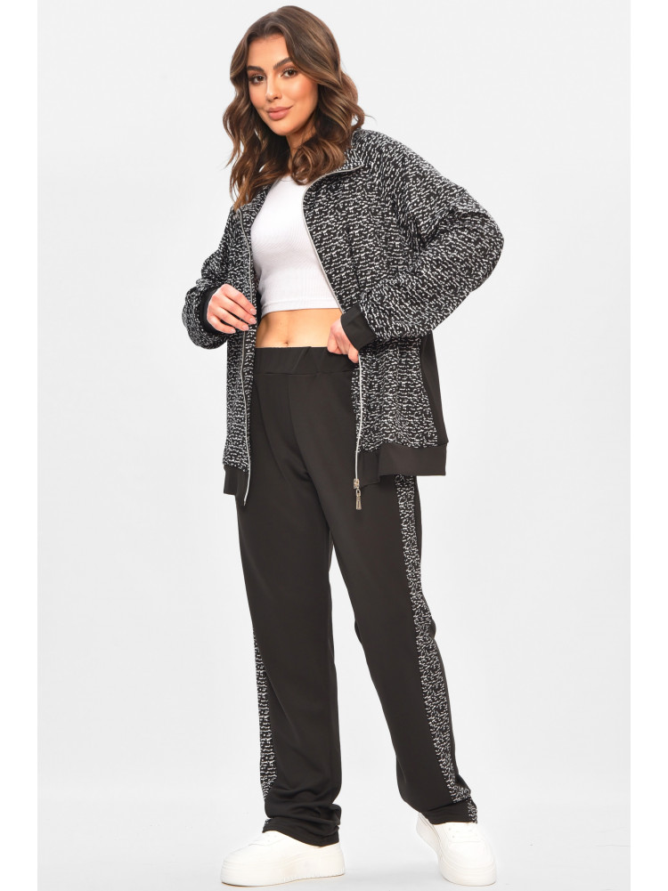 Костюм жіночий чорного кольору з принтом 208167C