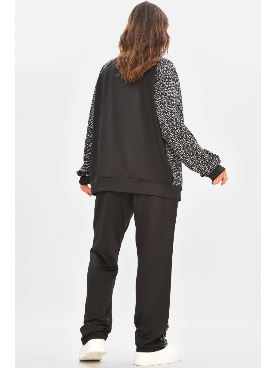 Костюм жіночий чорного кольору з принтом 208167C