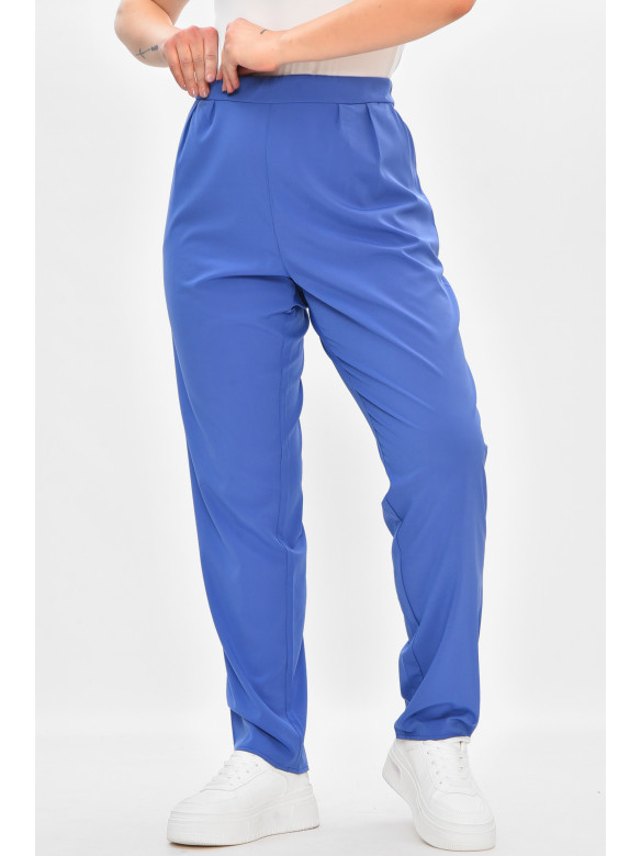 Брюки жіночі однотонні синього кольору 8144 208169C