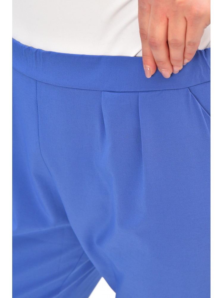 Брюки жіночі однотонні синього кольору 8144 208169C