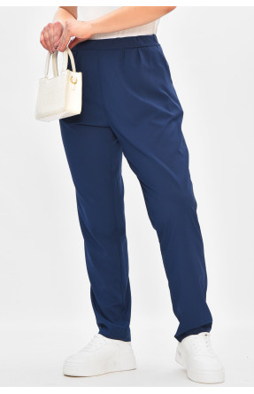 Брюки жіночі однотонні темно-синього кольору 8144 208170C Брюки жіночі однотонні темно-синього кольору 8144 208170C