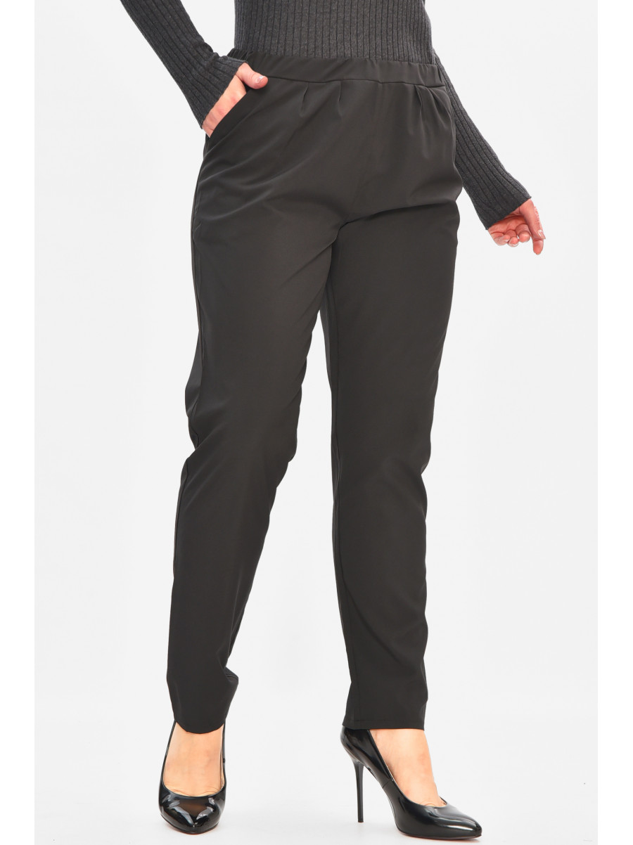 Брюки жіночі днотонні чорного кольору 8144 208171C