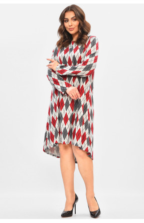 Сукня жіноча сірого кольору з принтом 8086 208172C Сукня жіноча сірого кольору з принтом 8086 208172C