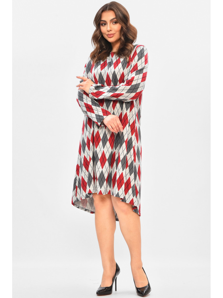 Сукня жіноча сірого кольору з принтом 8086 208172C