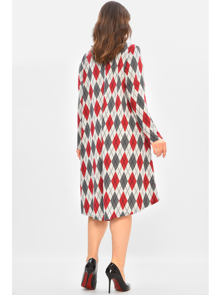 Сукня жіноча сірого кольору з принтом 8086 208172C