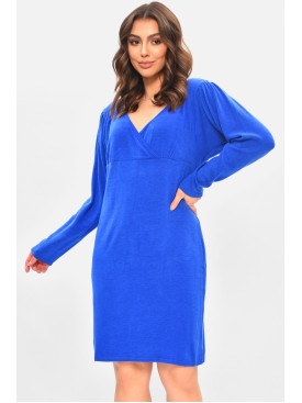 Платье женское однотонное синего цвета 8082 208173C Платье женское однотонное синего цвета 8082 208173C