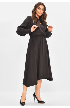 Сукня жіноча однотонна чорного кольору 8446 208174C Сукня жіноча однотонна чорного кольору 8446 208174C