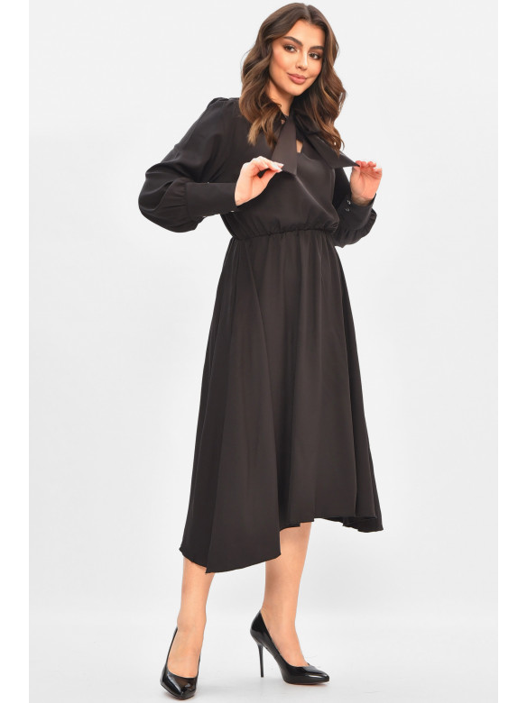 Сукня жіноча однотонна чорного кольору 8446 208174C