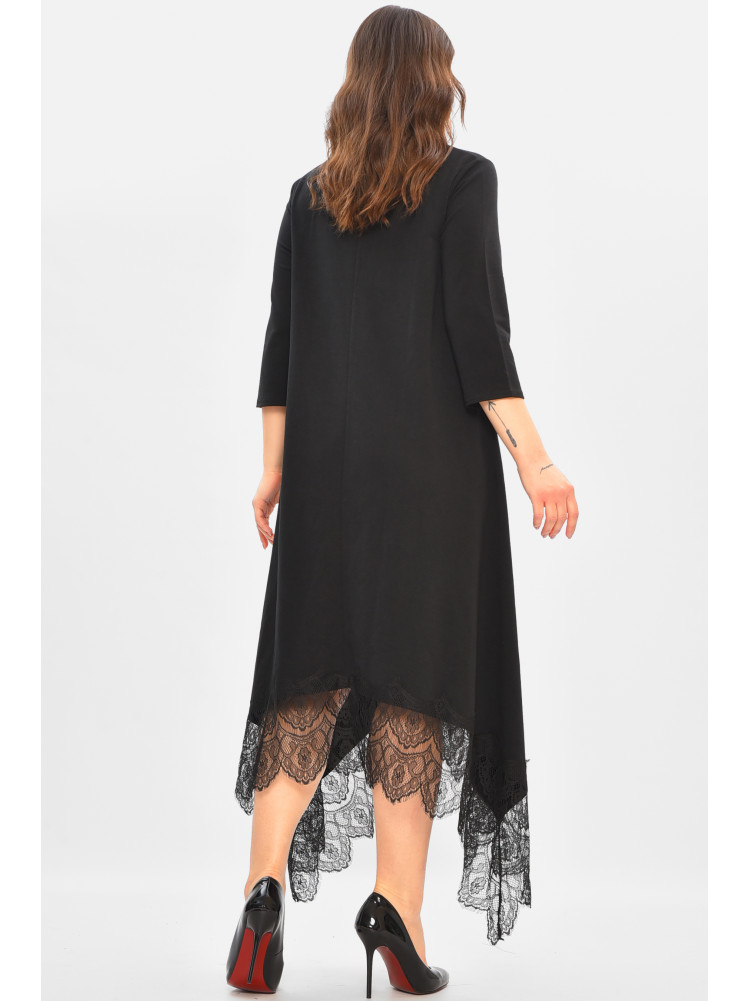 Сукня жіноча однотонна чорного кольору 8206 208175C