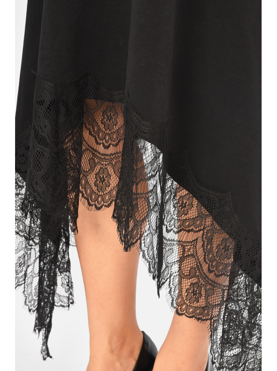 Сукня жіноча однотонна чорного кольору 8206 208175C