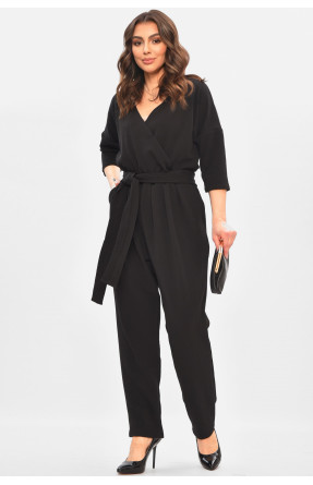 Комбінезон жіночий однотонний чорного кольору 8451 208176C Комбінезон жіночий однотонний чорного кольору 8451 208176C