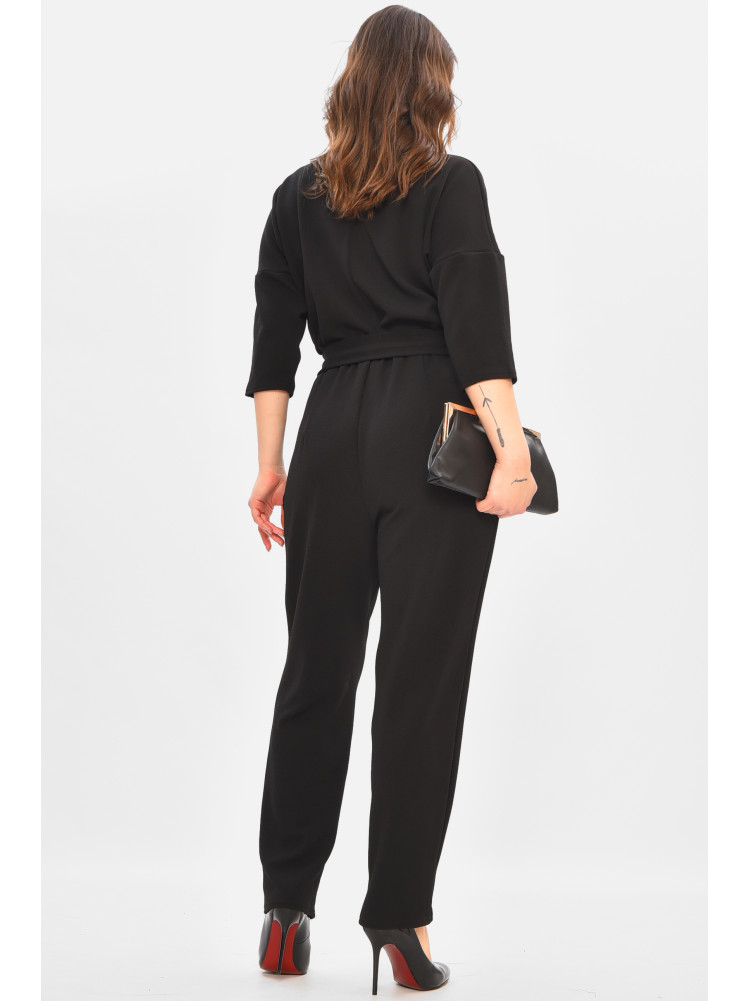 Комбінезон жіночий однотонний чорного кольору 8451 208176C